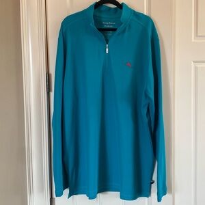 Tommy Bahama Island Zone Supima Men’s Half Zip Polo Long Sleeve.